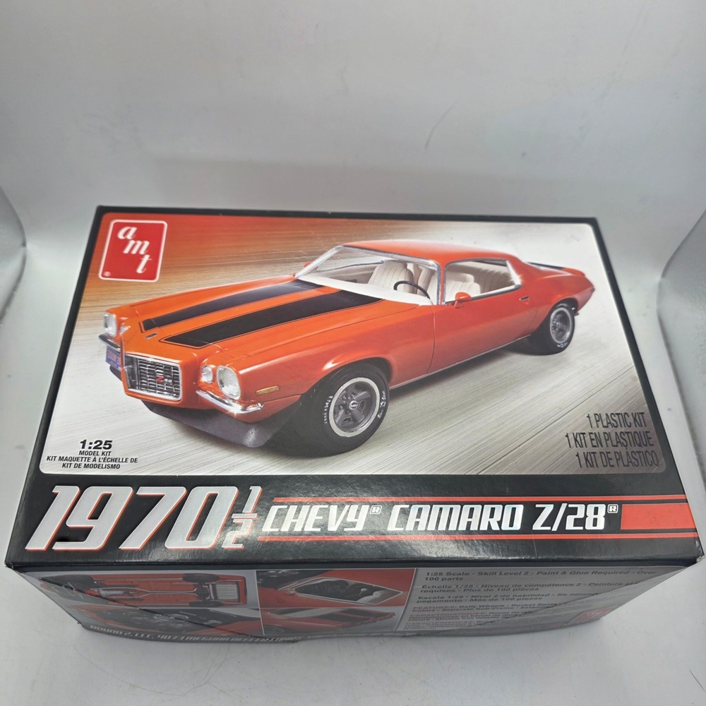 AMT 1970 1/2 Chevy Camaro Z/28 1/25 Model Kit #635 Open Box Unbuilt